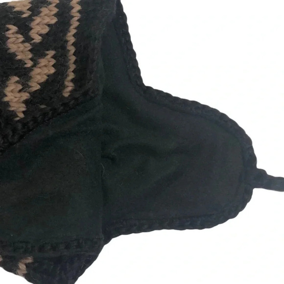 RUGGED BEAR NEW BOUTIQUE BOYS HAT KNIT BLACK FLEECE WINTER SNOW SKI HATS ONE SZ - Picture 5 of 6